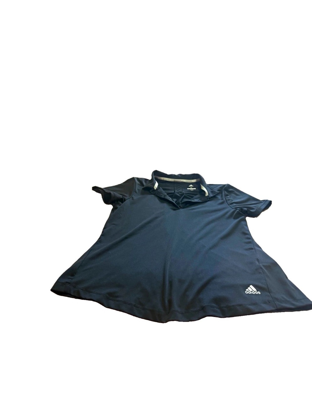adidas Women’s  Black Breathable Short Sleeve Golf Polo Shirt Logo Size M